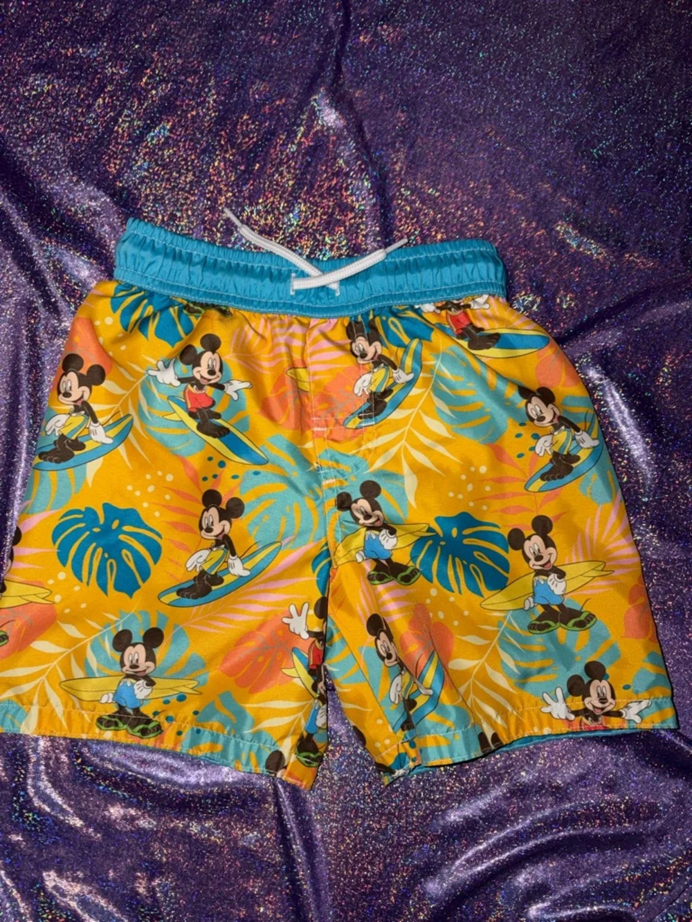 Mickey Mouse Hawaiian Swim Trunks